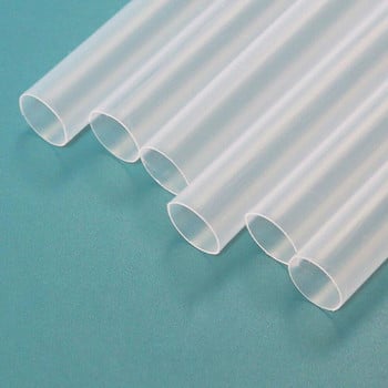 100 бр. Индивидуално опаковани прозрачни дебели пластмасови сламки за еднократна употреба Многоцелеви смути Млечен шейк Коктейл Перлен млечен чай