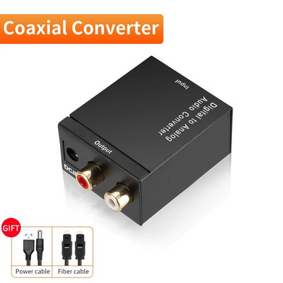 Digitalno-analogni audio konverter 3,5 mm pogodan za TV audio digitalni koaksijalni optički Toslink DAC analogni izlazni konverter