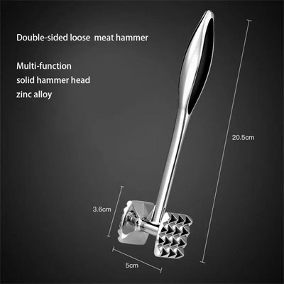 Ciocan de carne eficient pe două fețe Ciocan de carne din aliaj de zinc Bătărie Precizator de carne solidă Accesorii pentru bar de bucătărie Carne multifuncțională