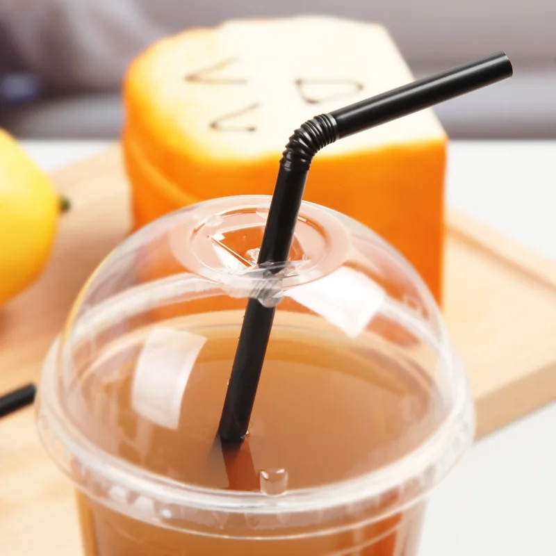 300 komada šarenih jednokratnih plastičnih zakrivljenih slamki dugih 8 inča, višebojnih duginih slamki, dodaci za piće za party barove