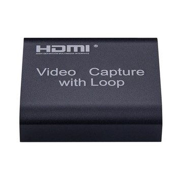 Карта за заснемане на видео 1080P 4K HDMI Устройство за заснемане на видео HDMI към USB 2.0 Dongle Game HD Capture Запис Поточно предаване на живо + Loop Out