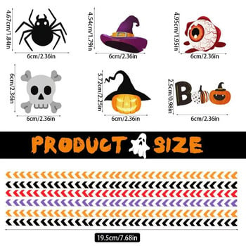 24 бр. Horror Halloween Party Декоративни сламки за еднократна употреба Цветни сламки за пиене Творчески интересни тръбички за сок