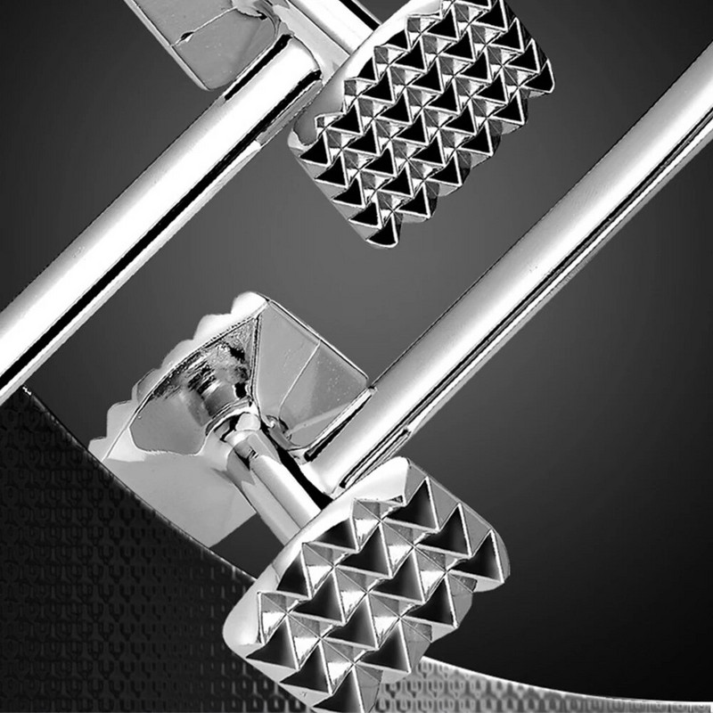 Dvipusis mėsos plaktukas Ergonomiškas dizainas Efektyvus Patvarus Daugiafunkcis Atsparus Dėvėjimui Sunkus virtuvės Įrankiai Mėsos smulkintuvas