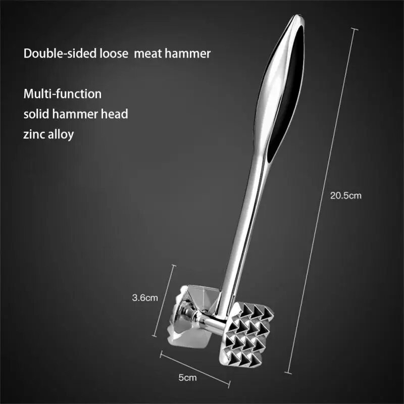 Dvipusis mėsos plaktukas Ergonomiškas dizainas Efektyvus Patvarus Daugiafunkcis Atsparus Dėvėjimui Sunkus virtuvės Įrankiai Mėsos smulkintuvas