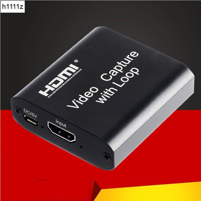 HDMI Capture Card Video Capture 4K 1080P USB 2.0 HDMI Video Capture Card Grabber + Loop Output for Phone PS4 Game Streaming Live
