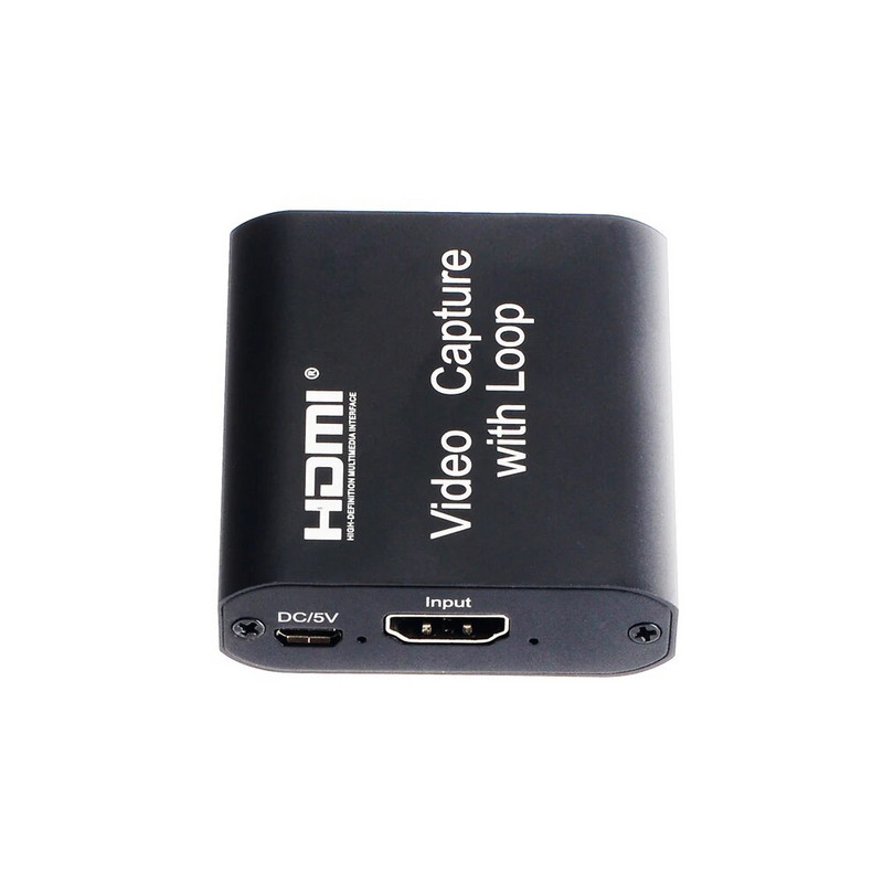 HDMI Capture Card Video Capture 4K 1080P USB 2.0 HDMI Video Capture Card Grabber + Loop Output for Phone PS4 Game Live Streaming