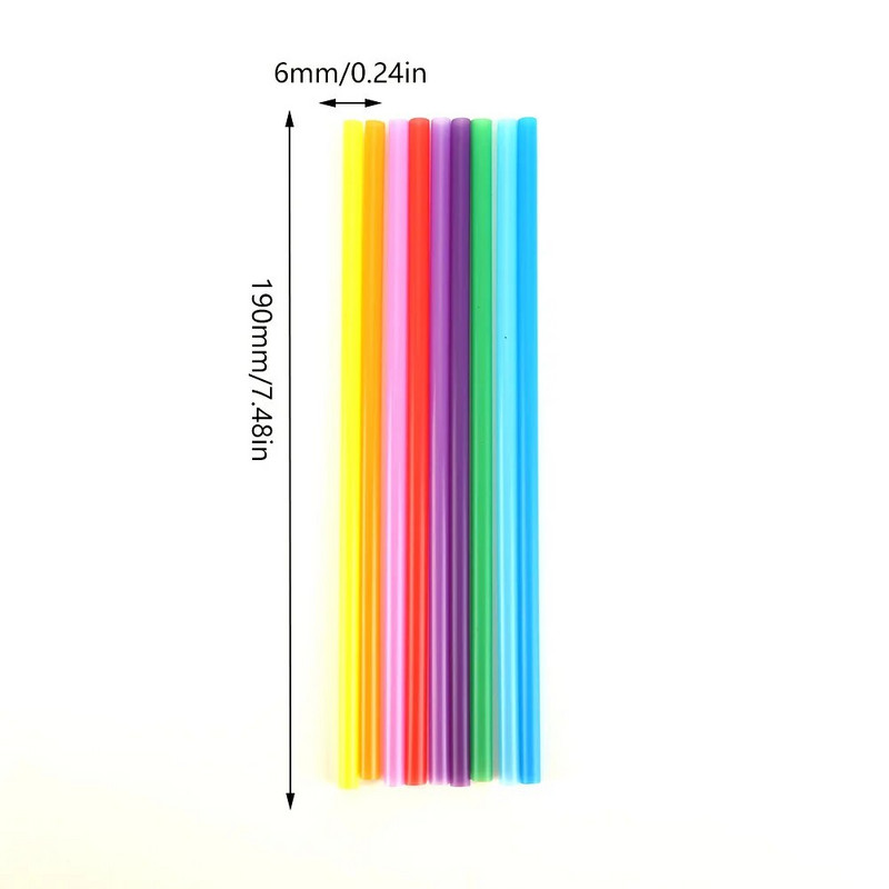 100db Eldobható Műanyag Szalma Egyenes Szalma Italtartó Tartozékok