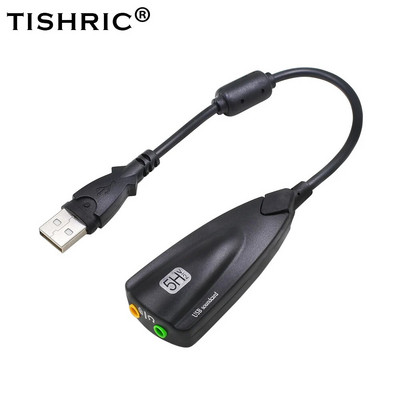 TISHRIC 5HV2 USB külső hangkártya 7.1 3,5 mm-es USB audioadapterrel headset mikrofon hangkártya professzionális laptop PC-hez