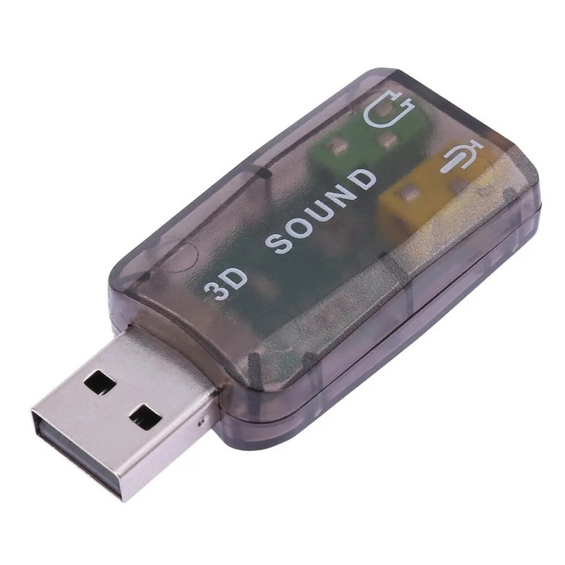 USB garso plokštė 5.1 CH 3D garso adapteris, skirtas staliniam nešiojamajam nešiojamajam kompiuteriui