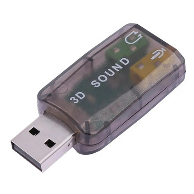 Μίνι εξωτερικό USB σε ακουστικά μικροφώνου 3,5 mm Κάρτα ήχου USB 3D ακουστικά ήχου Προσαρμογέας μικροφώνου για επιτραπέζιους υπολογιστές Προσαρμογέας φορητού υπολογιστή