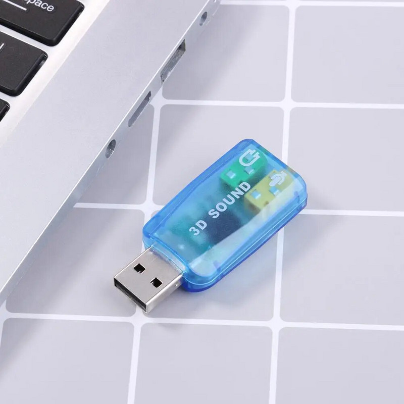 Μίνι εξωτερικό USB σε ακουστικά μικροφώνου 3,5 mm Κάρτα ήχου USB 3D ακουστικά ήχου Προσαρμογέας μικροφώνου για επιτραπέζιους υπολογιστές Προσαρμογέας φορητού υπολογιστή
