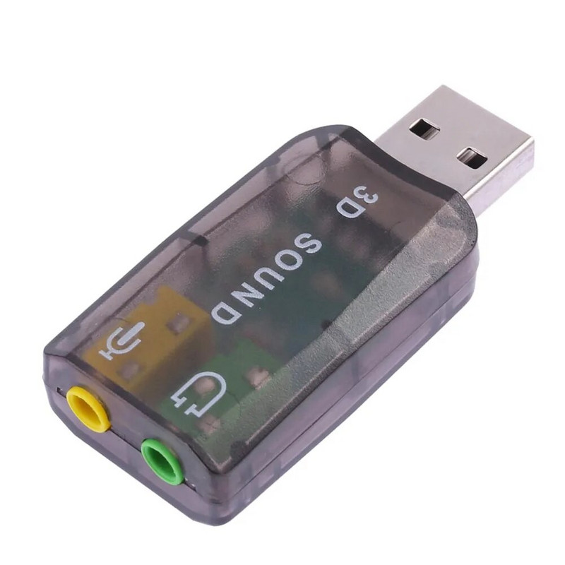 USB garso plokštės 5.1 kanalo mini išorinės 3D garso plokštės adapteris 3,5 mm garsiakalbio mikrofono ausinių sąsaja nešiojamam kompiuteriui