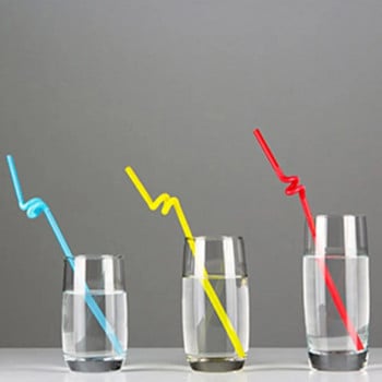 100 бр. Пластмасови сламки за еднократна употреба Монтирани на стена плаващи рафтове Premium за партита/барове/магазини за напитки/дом Rainbow Straw