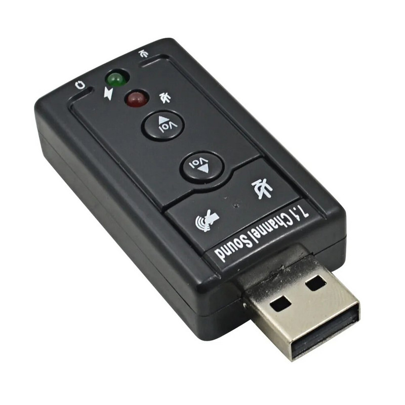 TISHRIC išorinis USB garso plokštės adapteris 7.1 kanalo profesionalus 3,5 mm mikrofono ausinės, skirtos nešiojamam kompiuteriui profesionaliai