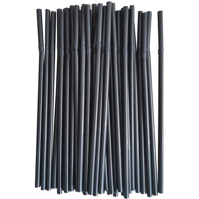 200 τμχ 6 X 210 mm Πλαστικά Καλαμάκια Κοκτέιλ μιας χρήσης Μαλακά Καλαμάκια Καλαμάκια Καφέ Πλαστικά Μαύρα Καλαμάκια Κοκτέιλ μιας χρήσης