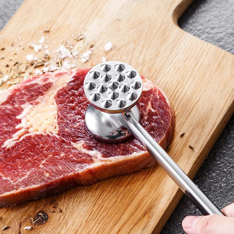 Mėsos plaktukas, palaidi jautienos kepsniai Mėsos minkštinimo plaktukai su plaktuku Beaf virtuvės reikmenys