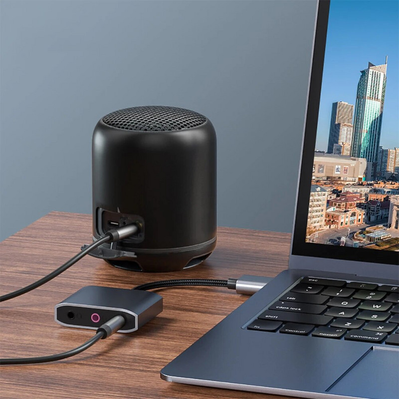 3 viename išorinė USB garso plokštė garso lizdas, 3,5 mm kabelio adapteris HIFI garsas mikrofonui, garsiakalbiui, ausinėms, kompiuteriniam nešiojamajam kompiuteriui