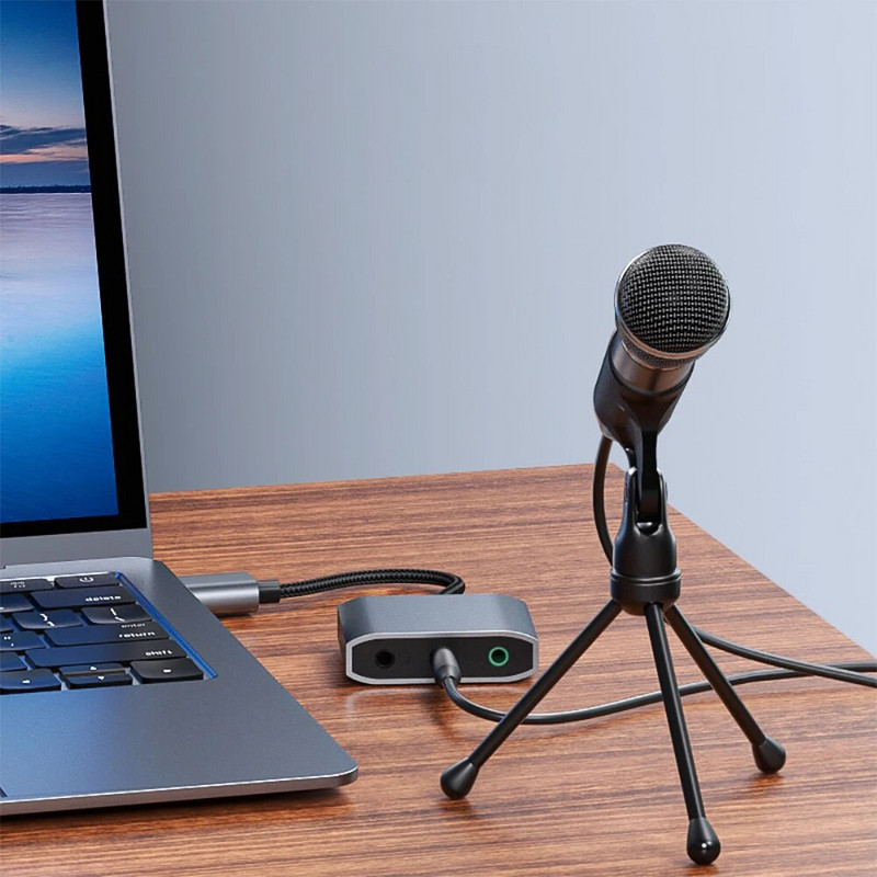 3 viename išorinė USB garso plokštė garso lizdas, 3,5 mm kabelio adapteris HIFI garsas mikrofonui, garsiakalbiui, ausinėms, kompiuteriniam nešiojamajam kompiuteriui