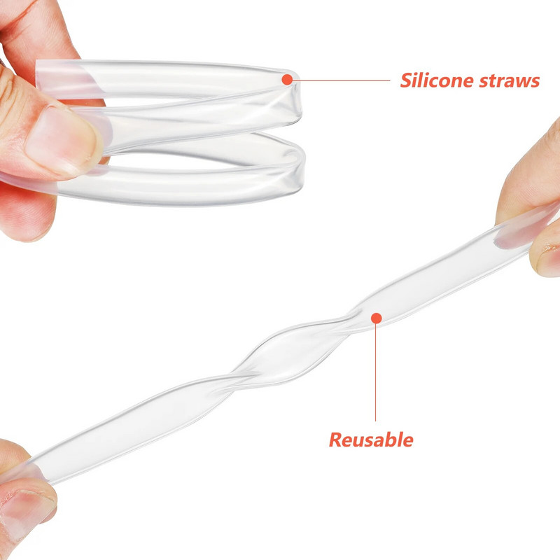 Szalmacsésze szívószálak csere vizes kancsók szilikon kefével Újrafelhasználható és tisztító ivókávés kancsó
