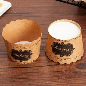 50db/csomag Hullámos papírpohár Muffin Cupcake Háztartási süteménypohár Gőzölt tortapohár Sütőtészta Desszert Eldobható Pohár