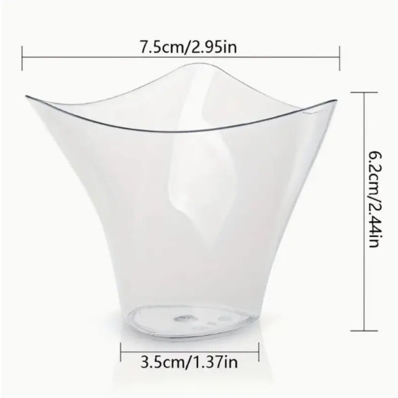 50 DB csavart háromszög eldobható desszert csésze születésnapi partihoz, ünnepi harapnivalók édességhab fagylalthab desszert csésze