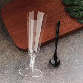 40 бр. 150 мл чаши за коктейли за еднократна употреба Чаши за мартини Нечупливи пластмасови шампанско Напитки Вино Флейти Парти бар чаши
