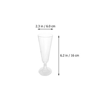 40 бр. 150 мл чаши за коктейли за еднократна употреба Чаши за мартини Нечупливи пластмасови шампанско Напитки Вино Флейти Парти бар чаши