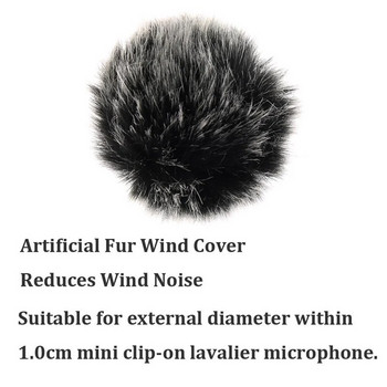 Универсален космат микрофон Shotgun Wind Protector Мини размер космат предно стъкло Микрофон Защитен калъф за предно стъкло Аксесоари
