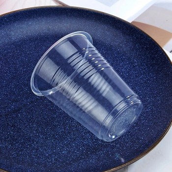 100 бр. Нови прозрачни пластмасови чаши за еднократна употреба, пикник на открито, рожден ден, кухненско парти, сервиз за дегустация 200 ml