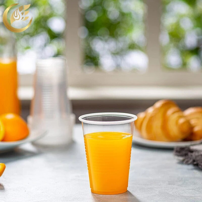 100 vnt Naujas Vienkartinis skaidraus plastikinis puodelis lauko piknikas Gimtadienio virtuvės vakarėlis stalo reikmenų degustacija 200ml