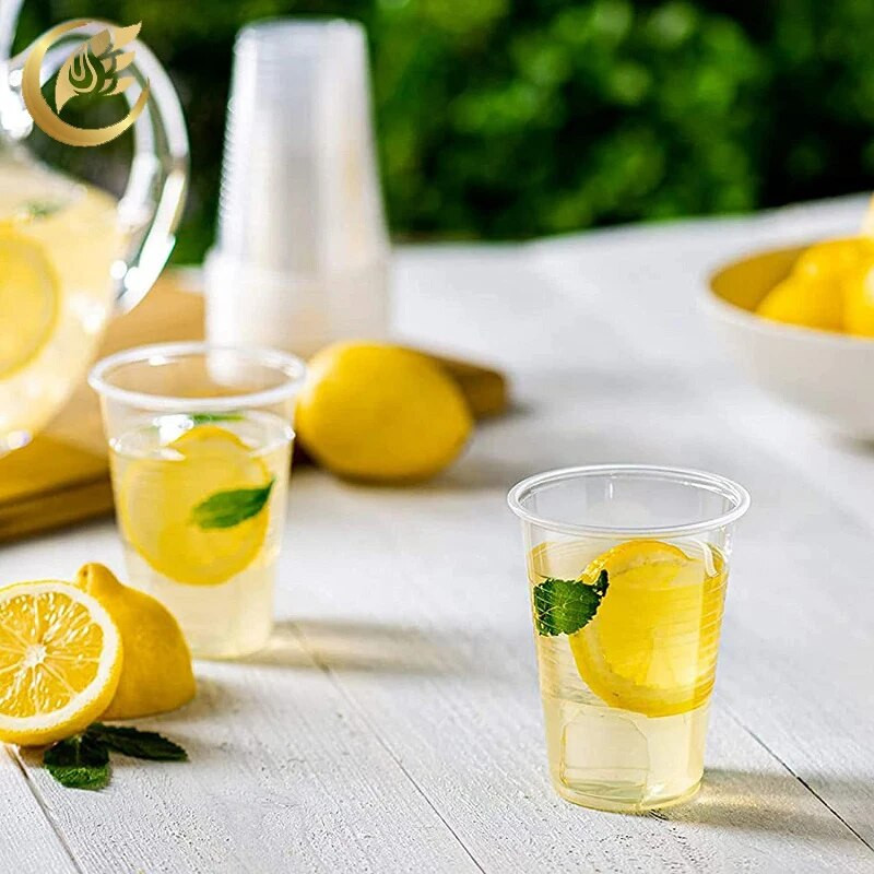 100 vnt Naujas Vienkartinis skaidraus plastikinis puodelis lauko piknikas Gimtadienio virtuvės vakarėlis stalo reikmenų degustacija 200ml