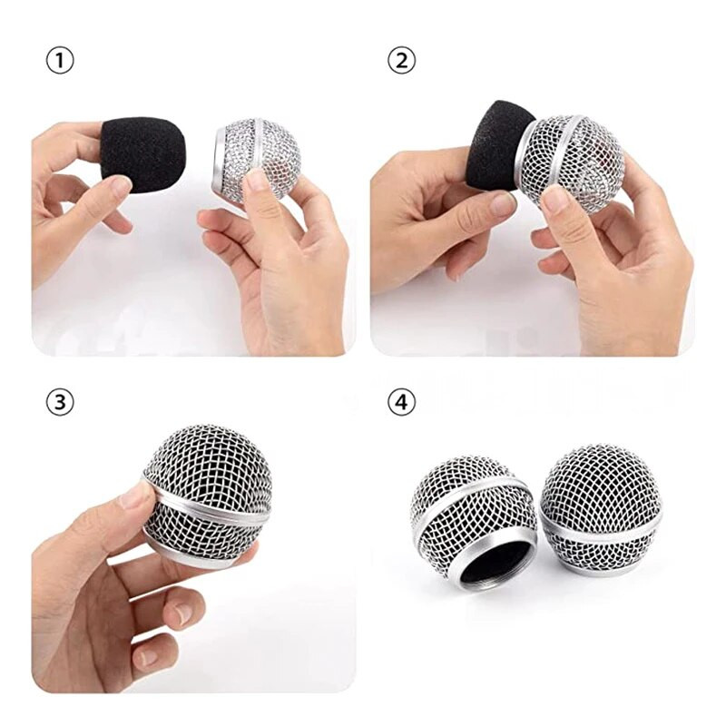 Mikrofono grotelių pakaitinis mikrofonas Mikrofono galvutės grotelių galvutės tvirtinimas Laidinio belaidžio mikrofono priedai, skirti BETA58 BETA58A