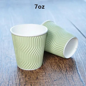 100 vnt./pak. 7oz storio popierinio puodelio vienkartiniai kraft kavos puodeliai karšto gėrimo vakarėliams reikmenys