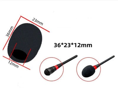10PCS Mikrofon Vjetrobransko staklo Spužvasti poklopac Slušalica Mikrofon Pjenasti poklopac Zaštitna kapica za Gooseneck mikrofon za sastanke