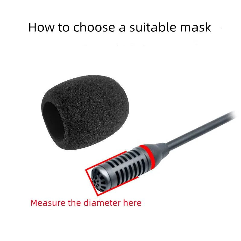 10PCS Mikrofon Vjetrobransko staklo Spužvasti poklopac Slušalica Mikrofon Pjenasti poklopac Zaštitna kapica za Gooseneck mikrofon za sastanke