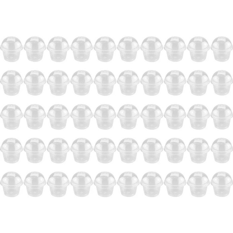 50 kom. Plastične čaše za desert Posude za hranu s poklopcima 250 ml za jednokratnu upotrebu Zdjelice za puding od jogurta i sladoleda Dekoracija kolača Drop dostava