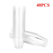 20/40 db 30 ml műanyag üveg eldobható műanyag csésze átlátszó műanyag shot üveg zselés desszert csészék Születésnapi parti fagylalt konyha