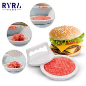 1PC Aparat za prešanje mesa za hamburgere Okrugli oblik Neljepljive punjene polpete za pljeskavice Goveđi roštilj Preša za pite Aparat za kalupe Kuhinjski dodaci