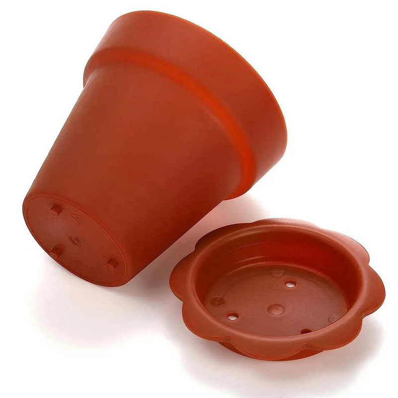 Cupe pentru desert cu capac Linguri Cupă de plastic Parfait Cupă pentru aperitiv 6,7 oz Mini ghiveci de flori drăguț Cupă pentru înghețată pentru prăjitură de murdărie