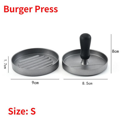 ABS Hamburger Prés Húsos Pite prés Töltött burgerforma Készítő sütőpapíros béléssel Pogácsás tészta Szerszámok Grill Konyhai Kiegészítők