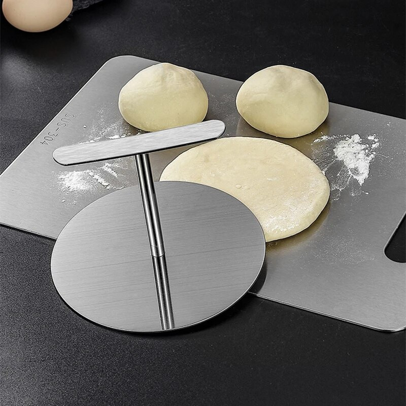 Presă pentru burgeri nouă Presă pentru slănină Presă pentru grătar Mașină rotundă pentru burgeri cu mâner din oțel inoxidabil Prese pentru grătar Fiare de călcat