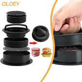 Aparat de presat pentru carne pentru hamburgeri din ABS, formă rotundă, antiaderent, chifteluțe de burger umplute cu carne de vită, grătar pentru plăcinte, mașină de presă, accesorii de bucătărie