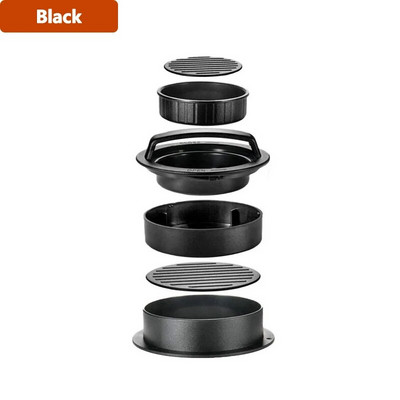 3 viename mėsainio mėsos presas, apvalios formos, nepridegantis, įdarytas jautienai, daržovėms, mėsainių mėsos formų formavimo aparatams Virtuvės priedai