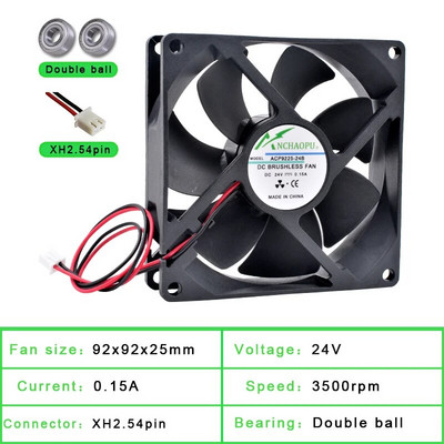 ACP9225 9cm 92mm ventilaator 92x92x25mm 9025 DC5V 12V 24V 2pin Jahutusventilaator šassii toiteinverteri jaoks