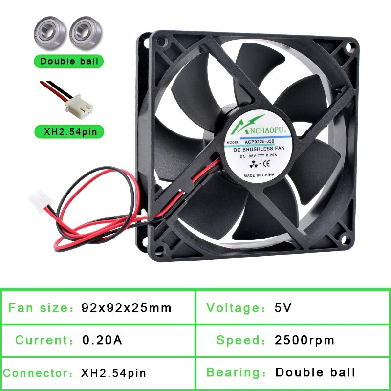 ACP9225 9cm 92mm ventilaator 92x92x25mm 9025 DC5V 12V 24V 2pin Jahutusventilaator šassii toiteinverteri jaoks