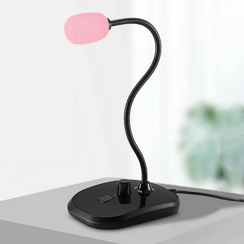 10 pakuotės atlapų ausinių mikrofono priekinis stiklas, mikrofono kempinės putplasčio dangtelis Mini Size Lavalier mikrofono priekinis stiklas rožinis