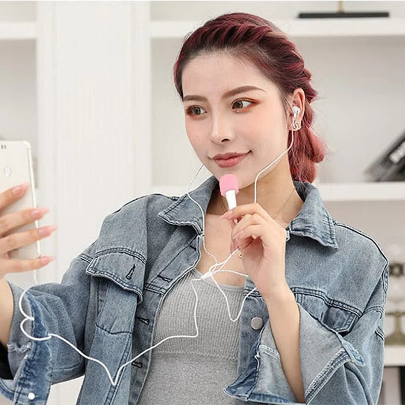 10 pakuotės atlapų ausinių mikrofono priekinis stiklas, mikrofono kempinės putplasčio dangtelis Mini Size Lavalier mikrofono priekinis stiklas rožinis