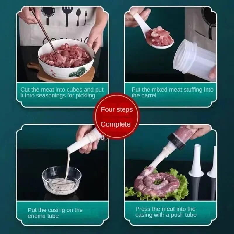 Mașină de umplere manuală pentru cârnați Umplere pentru umplutură de carne Salam pentru a face mașină pentru cârnați Unelte pentru cârnați de casă Accesorii de bucătărie