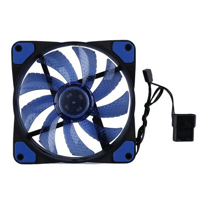 Pc Computer 120mm Cooling Fan with 4ea Led 8cm Silent DC 12V 15 LEDs Luminous Molex 4D Plug Axial Fan Easy Installed