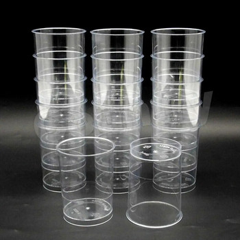 10 τμχ Στρογγυλή μους για κέικ Κύπελλα για επιδόρπιο Clear Plastic Drink Wine Jelly Tumbler Cup Ποτήρια Ποτήρια για πάρτι Κύπελλα Αξεσουάρ γενεθλίων